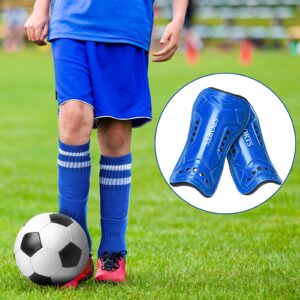 Zhanmai 8 Pairs Kids Soccer Shin Guards Youth Protective Soccer Socks Sport Shin Pads Guard Sleeves Calf Protective Soft Colorful Gear for Football Games 3-15 Years Old Girls Boys Toddler Child Teens