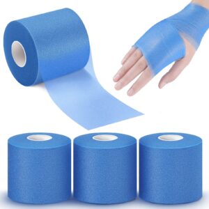 3 piece athletic pre wrap tape for hair 90 yards foam underwrap tape sports pre-wrap athletic tape underwrap for hair ankle wrists knees sports 2.75 inch by 30 yards(blue)