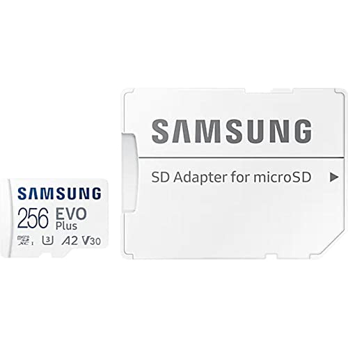 Samsung Evo Plus microSD SDXC U3 Class 10 A2 Memory Card 130MB/s with SD Adapter 2021 (256GB)