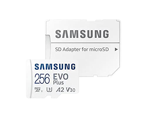 Samsung Evo Plus microSD SDXC U3 Class 10 A2 Memory Card 130MB/s with SD Adapter 2021 (256GB)