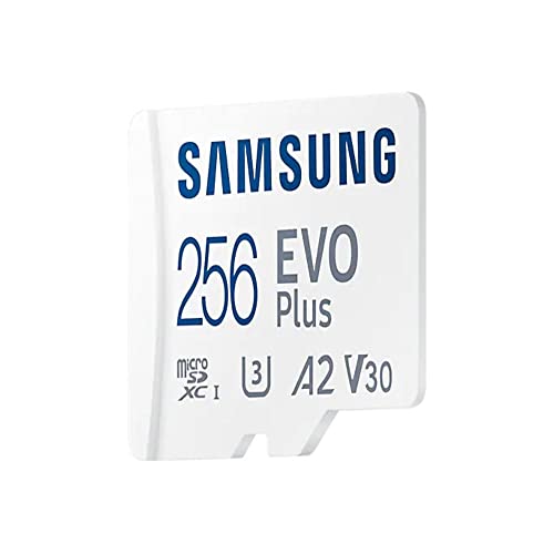 Samsung Evo Plus microSD SDXC U3 Class 10 A2 Memory Card 130MB/s with SD Adapter 2021 (256GB)