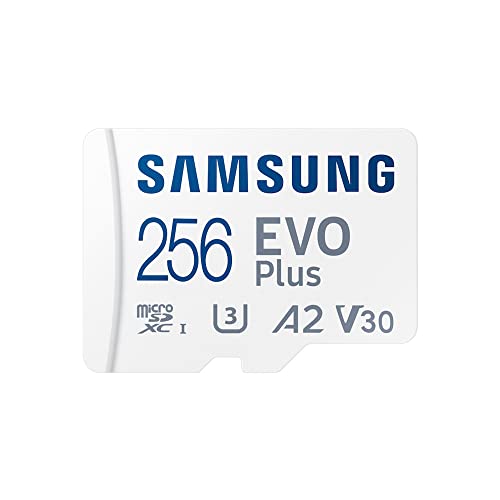 Samsung Evo Plus microSD SDXC U3 Class 10 A2 Memory Card 130MB/s with SD Adapter 2021 (256GB)