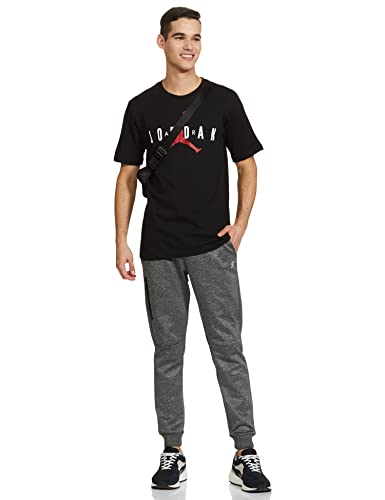 Jordan Air Black/White/Red Wordmark Men Short Sleeve T-Shirt - L