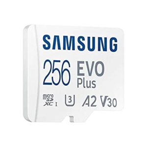 Samsung Evo Plus microSD SDXC U3 Class 10 A2 Memory Card 130MB/s with SD Adapter 2021 (256GB)