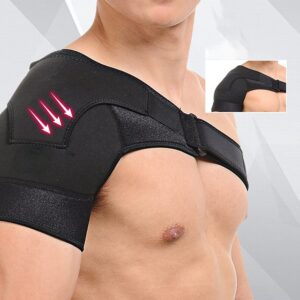 Shoulder Support Brace Stability Pressure Rotator Cuff Strap Shoulder Compression Sleeve for Joint Pain Sports Injury Recovery Dislocated Shoulder Joint Tendonitis Unisex (Color : L)