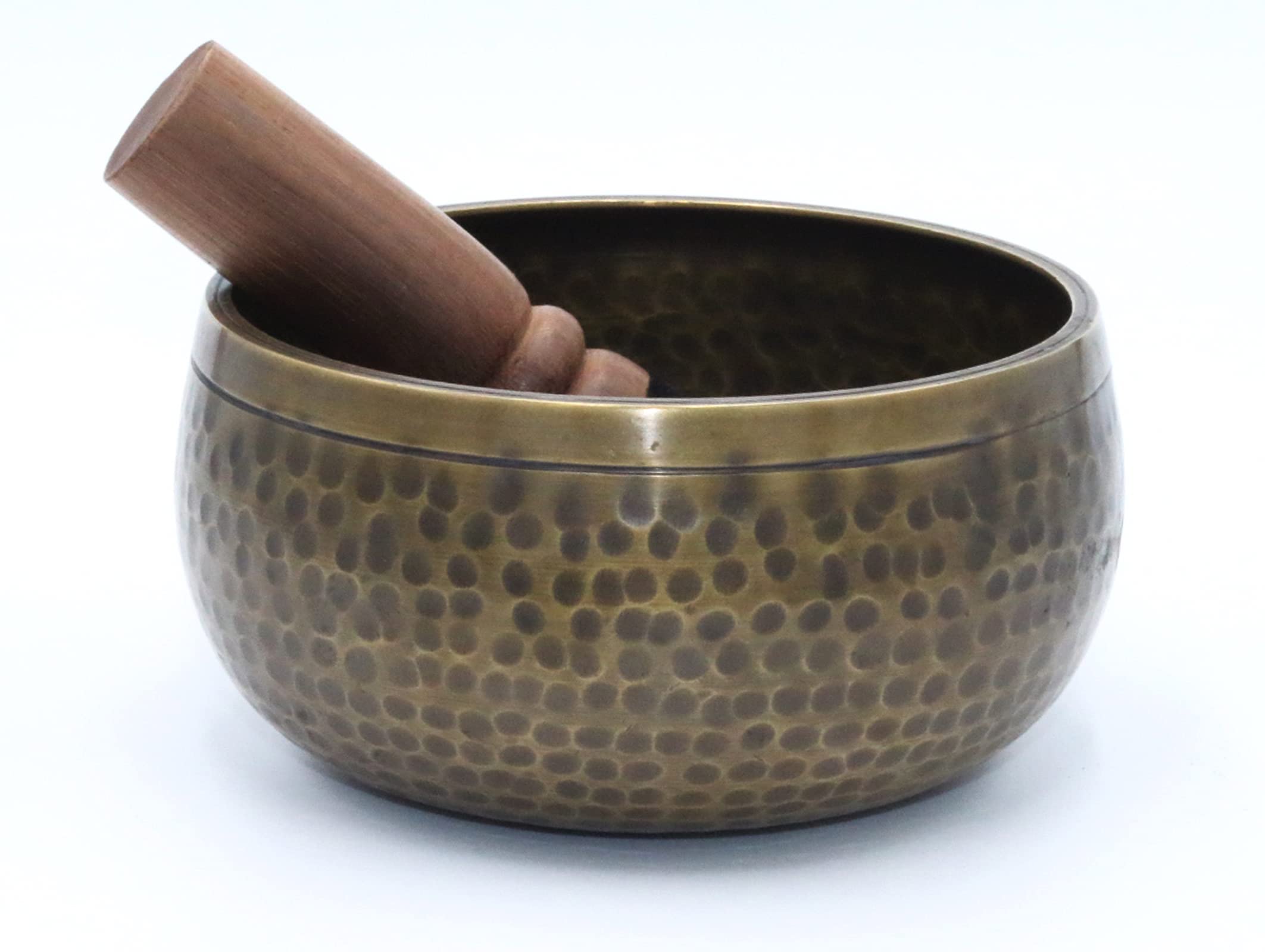 Tibetan Hand Hammered LINGAM Singing Bowl Set- For Meditation, Yoga, Sound Therapy, Spiritual Healing, Prayer, Mind and Body Relaxation