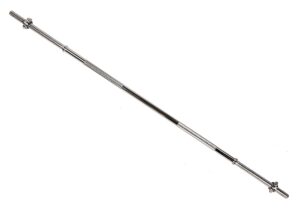 signature fitness 5ft stardard barbell with star locks, chrome