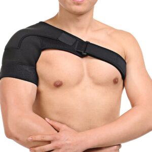 Shoulder Support Brace Stability Pressure Rotator Cuff Strap Shoulder Compression Sleeve for Joint Pain Sports Injury Recovery Dislocated Shoulder Joint Tendonitis Unisex (Color : L)