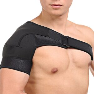 shoulder support brace stability pressure rotator cuff strap shoulder compression sleeve for joint pain sports injury recovery dislocated shoulder joint tendonitis unisex (color : l)