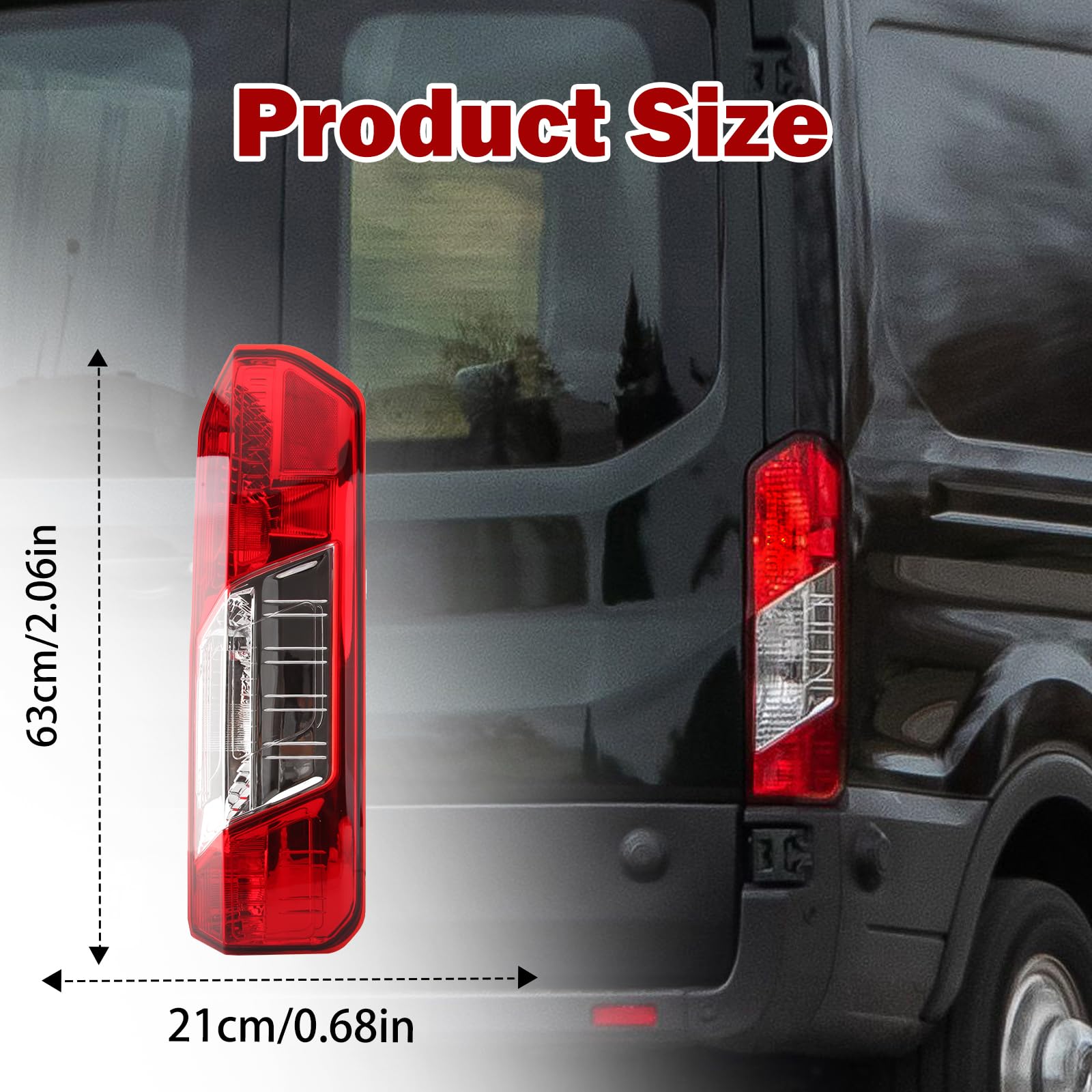 MZORANGE Tail Light For Ford Transit T150 250 350 2015 2016 2017 2018 2019 2020 (Right Passenger Side)