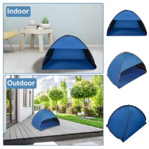 HACRAHO Beach Sun Shelters Pop Up Beach Tent, 1 PCS Portable Sun Shelter Tent for Anti-UV Windproof Camping Picnic Tent Small Dogs Cats and Other Small Pets, Blue