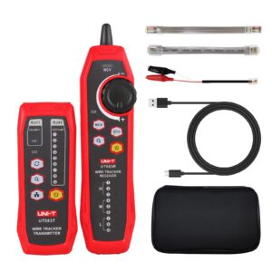 uni-t ut683kit cable tracer wire tracker for rj11 and rj45 cables tester, telephone line finder cable collation, network maintenance collation, repairing networking tool