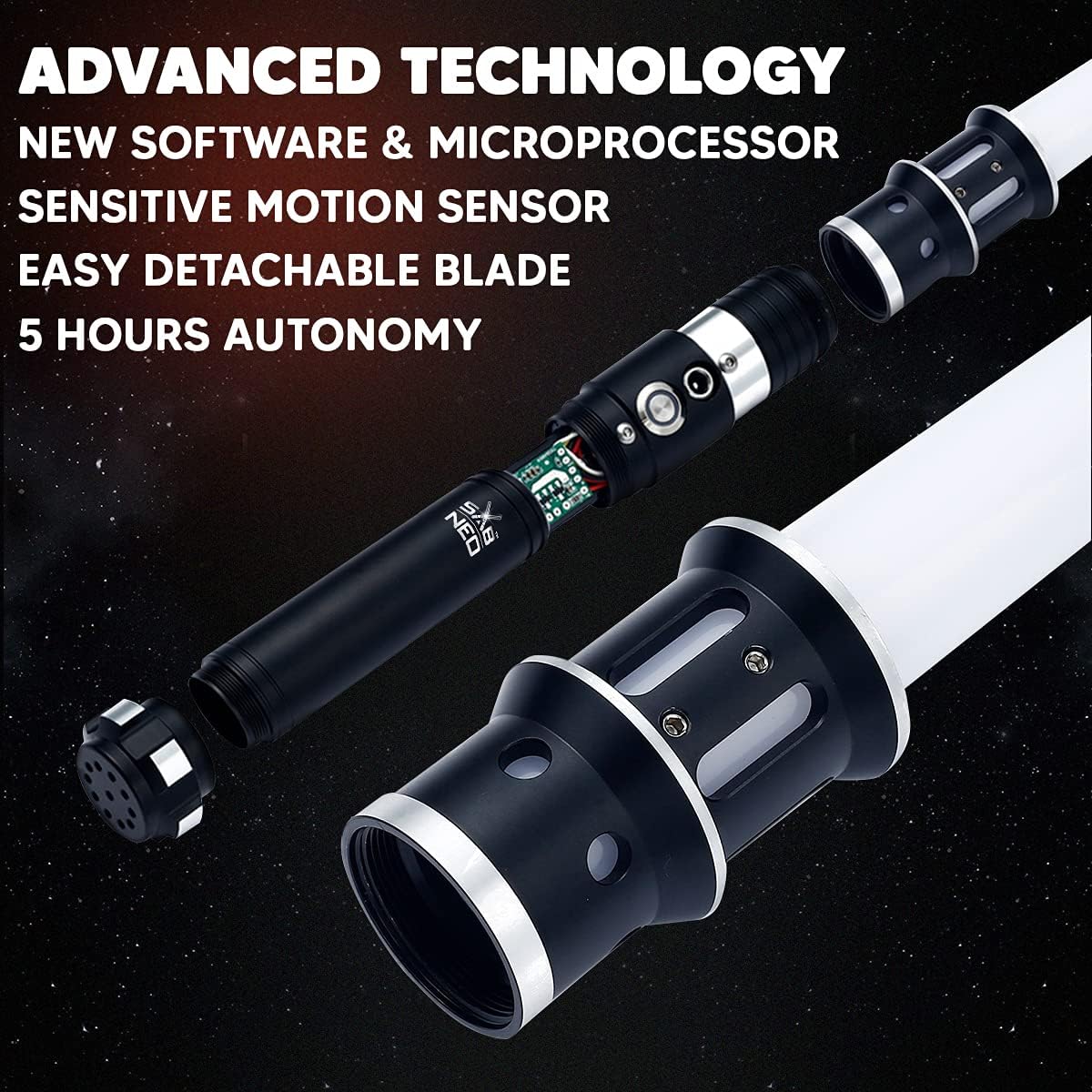 Light Saber V7 Changeable Colors - Smooth Swing and Sound Dueling Light Sabers RGB - 10 Sound Effects