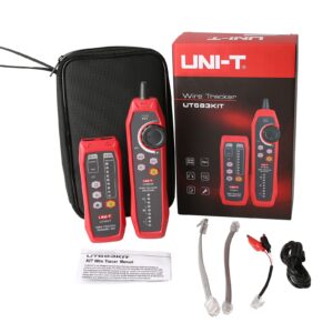 UNI-T UT683KIT Cable Tracer Wire Tracker for RJ11 and RJ45 Cables Tester, Telephone Line Finder Cable Collation, Network Maintenance Collation, Repairing Networking Tool