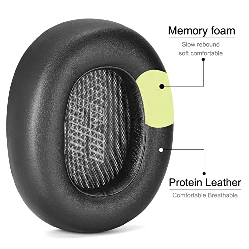 Live 650 BTNC E65BTNC Ear Cushion Memory Foam Ear Pads Replacement Compatible with JBL E65 E65BTNC / Duet NC/Live 650BTNC Live 660 BTNC Headphones (Black)