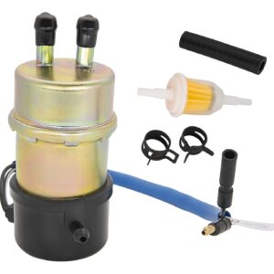 49040-1055 Electric Fuel Pump 12V for Kawasaki Mule Fuel Pump KAF620 Replaces for Kawasaki Mule 3010 3000 3020 2500 2510 2520 1000 (8mm In/Outlet), Mule Fuel Pump