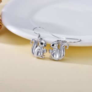 PROESS Frog/Squirrel Earrings Sterling Sliver Frog Jewelry Frog Gift for Women Girl Nickel Free (Squirrel)