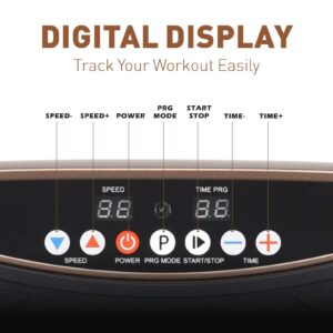 EILISON FITABS 3D Vibration Plate Exercise Machine - Oscillation, Pulsation + 3D Motion Vibration Platform | Whole Body Viberation Machine for Weight Loss, Shaping, Recovery, Toning, ABS (Brown)