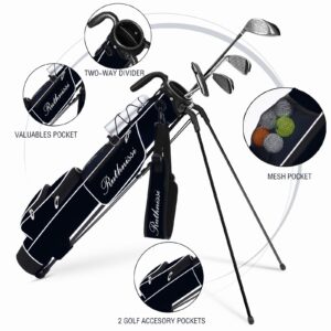 Golf Stand Bag, Lightweight Golf Easy Carry Bag with Padded Strap，Durable Pitch n Putt Golf Bag, Practice Ranger Sunday Golf Bag for Men&Women