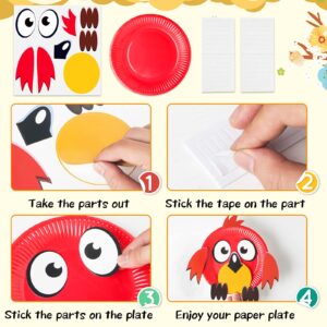 V-Opitos Arts and Crafts Kits for Kids, 12 Pack Simple Animal Paper Plate Crafts for Toddler Age of 2, 3, 4, 5 Years Old, Fun Preschool Classroom Activity Project for Boy & Girl