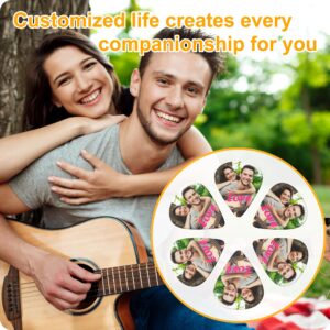 Custom Guitar Picks 6-180 pack Personalized Guitar Picks Set Design Photo Text Name 0.71mm Thin, Electric Guitar Bass Ukulele Accessories Memorial Gift for Men Women (0.71mm Double Sided Printing)