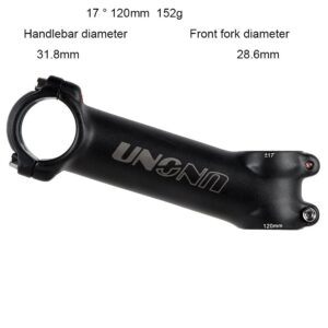 catazer Ultralight Bike Stem Riser for 1.25" Handlebar Mountain Bike Road Bike MTB BMX 31.8mm Bike Stem 17 Degree 70/80/90/100/110/120/130mm (17 ° 120mm)