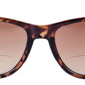 Lovin Rays" Polarized Sunglasses with Nearly Invisible Line Bifocal for Men and Women (Tortoise, 1.75)