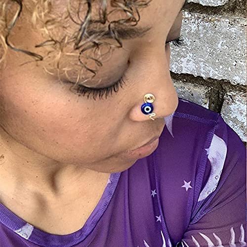 12 Pcs African Nose Cuff Non Piercing，Fake Nose Ring for Women, Nose Rings Hoop, Nose Ring Cuff Heart, Clip on Nose Ring