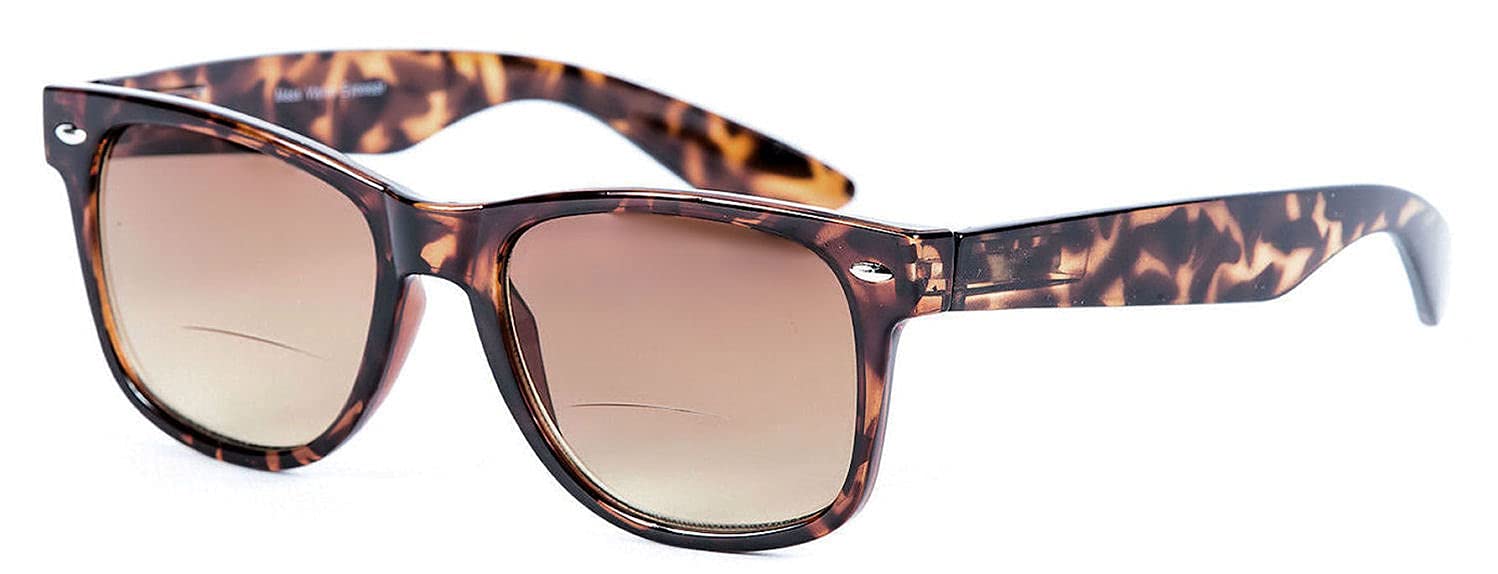 Lovin Rays" Polarized Sunglasses with Nearly Invisible Line Bifocal for Men and Women (Tortoise, 1.75)