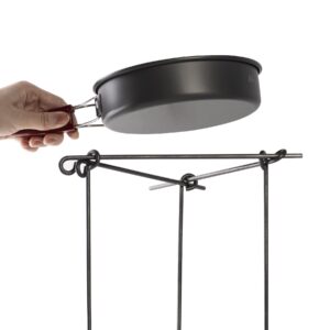 camping tripod campfire stand portable campfire,over fire camp grill with carrying bag for outdoor open flame cooking