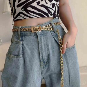 Werhonton Metal Waist Chain Belt Gold Belly Chain Chunky Belt Chain Sexy Body Chains Jewelry Accessories for Women and Girls