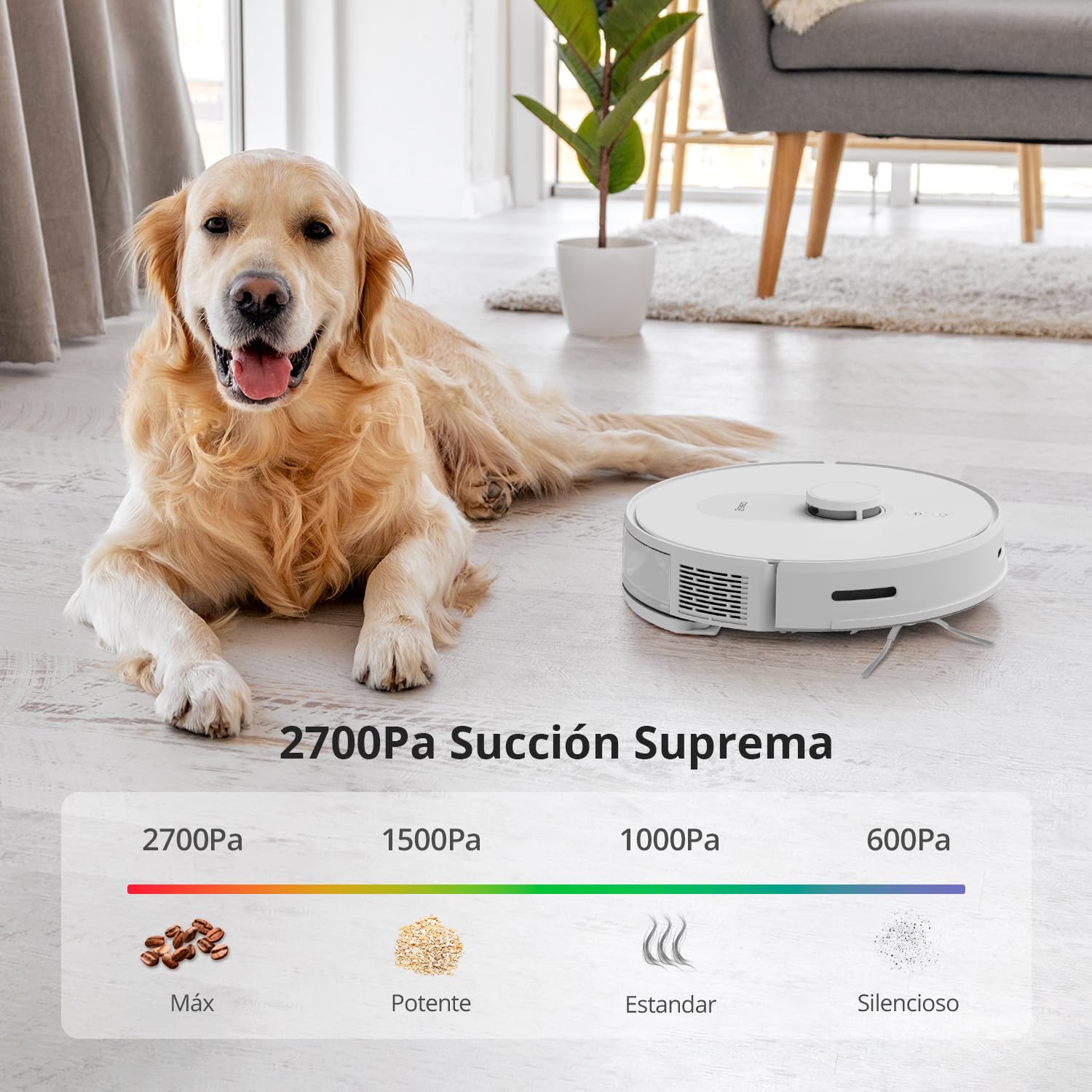 + 360 S8 Robot Vacuum and Mop Cleaner, Customized Smart Mapping, LiDAR Navigation, 2700Pa Strong Suction, Self-Charging Work with Alexa/WiFi/APP, Ideal for Carpet and Pet Hair