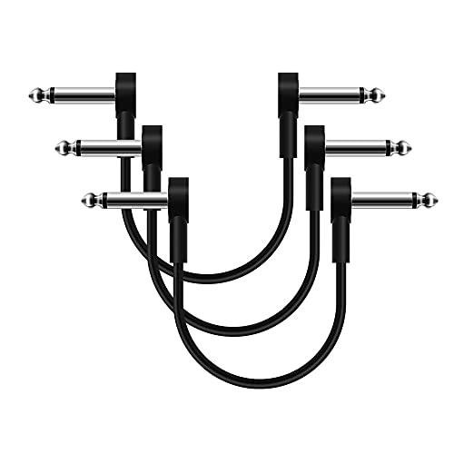 SONICAKE 6 Inch Patch Cable for Guitar Effect Pedal Cables Black