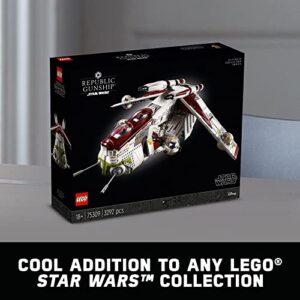 Lego Star Wars Republic Gunship 75309 UCS Display Model Kit for Adults to Build, Ultimate Collector Series, Office or Home Decor Gift Idea