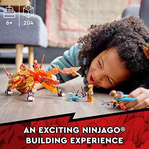 LEGO NINJAGO Kai’s Fire Dragon EVO Toy 71762 for Kids with Cobra & Boa Snake Warrior Figures and Kai Minifigure, Collectible Mission Banner Series