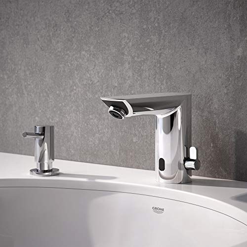 Grohe 36466000 Baucosmopolitan E Touchless Electronic Faucet with Temperature Control Lever, Battery-Powered