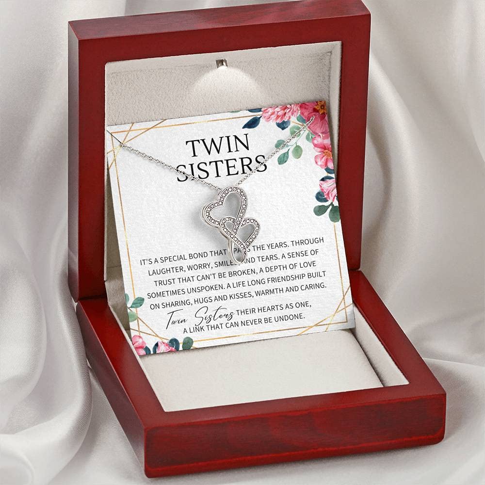 To My Twin Sister Necklace – Twin Sisters Their Hearts As One, A Link That Can Never Be Undone - Gift For Birthday, Christmas, Graduation, Valentines, Wedding Day – ODH1