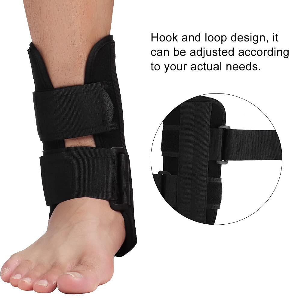 Ankle Support Brace, Adjustable Ankle Varus Valgus Corrector, Compression Ankle Fixation Wrap for Running, Basketball, Volleyball, Achilles, Tendon, Sprain, Injury Recovery(Large)