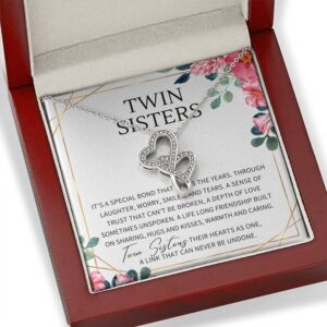 To My Twin Sister Necklace – Twin Sisters Their Hearts As One, A Link That Can Never Be Undone - Gift For Birthday, Christmas, Graduation, Valentines, Wedding Day – ODH1