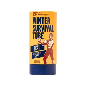 Duke Cannon Winter Survival Tube | Hand Repair Balm, Lip Balm, Face Lotion & Cooling Towels | Ultimate Protection for Hands, Lips, and Face | 4-Piece Set, Made in USA