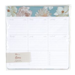 Designer Schedule Pad - Flora. 52 Perforated Sheets. 10" x 10". Weekly Schedule Organizer Planner Pad with To-Do Lists and Notes Sections by Erin Condren.