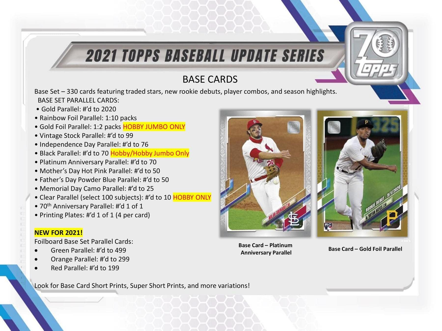 2021 Topps Update Baseball Hobby Box(24 Packs/14 Cards,1 Silver Pk, Auto or Mem)