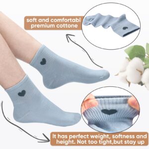 Corlap Women's Crew Socks Ankle High Cotton Fun Cute Athletic Running Socks Gifts For Women (5-Pairs With Present Box)