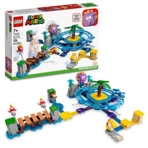 lego super mario big urchin beach ride expansion set 71400 building kit; collectible toy for kids aged 7 and up (536 pieces)