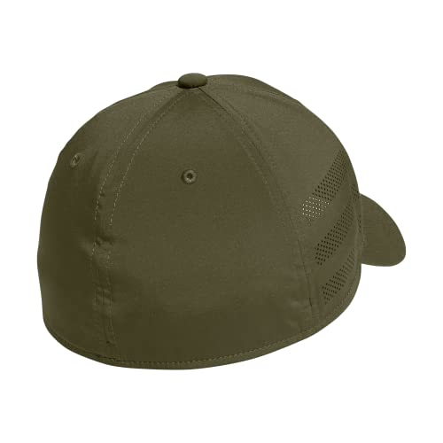 adidas Men's Gameday 3 Structured Stretch Fit Cap, Focus Olive Green/Black, Large-X-Large