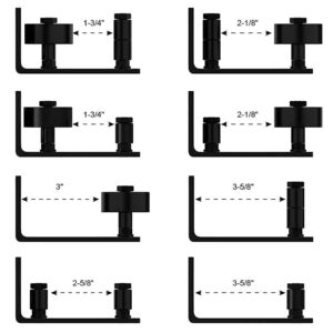 WINSOON 8FT Single Door Sliding Barn Door Hardware Kit with 1pc Barn Door Handle Set with 1pc Adjustable Floor Guide