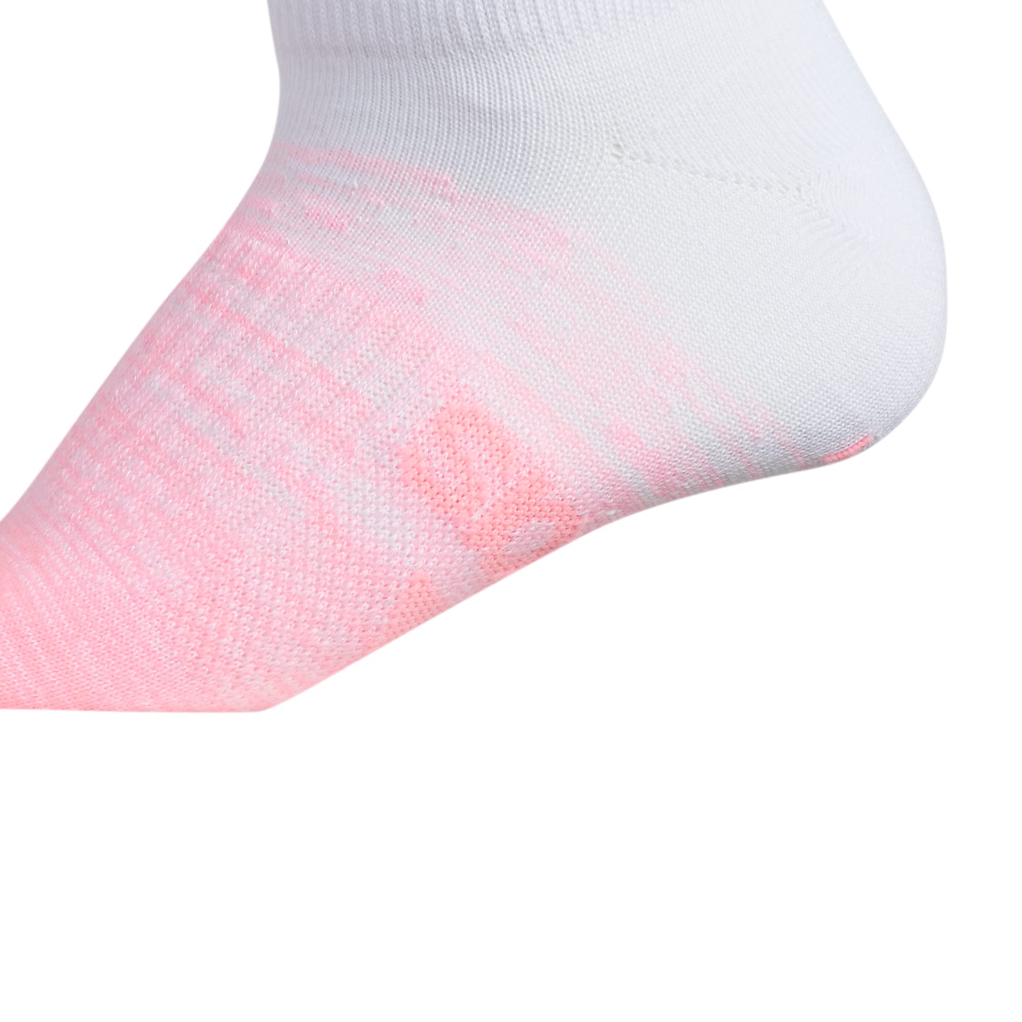 adidas Kids-Girl's Superlite Badge of Sport 3.0 No Show Socks (6-Pair), White/Beam Pink/Almost Yellow, Large