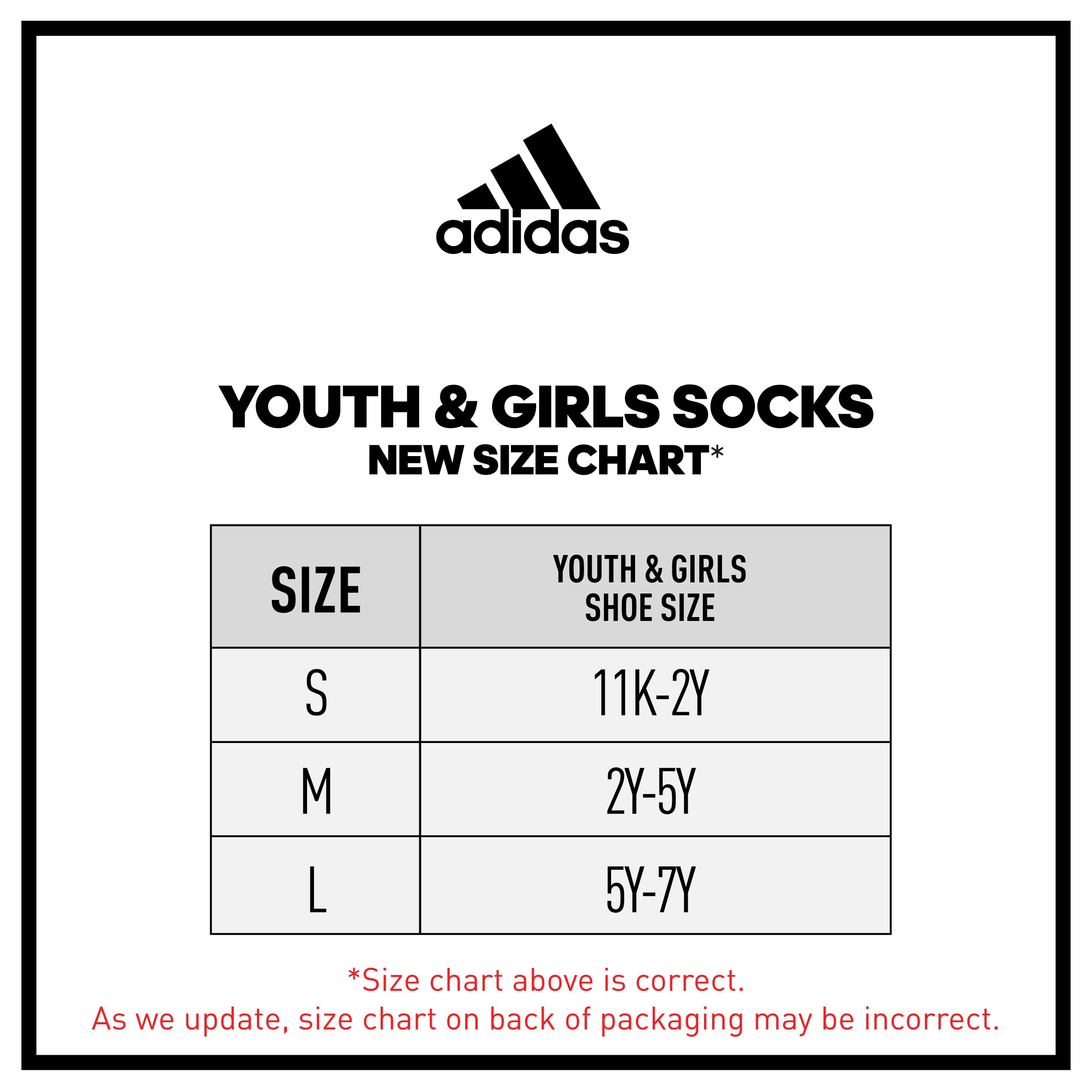 adidas Kids-Boy's/Girl's Cushioned Angle Stripe Low Cut Socks (6-Pair), Onix Grey/Pulse Blue/Vivid Red, Large