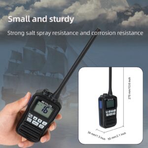 Retevis RM01 Handheld Marine Radio, Marine Two-Way Radios, Floating IP67 Waterproof, NOAA Weather Alert, Ship to Shore Radio for Boats (1 Pack)