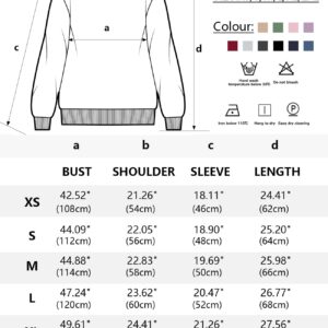 Gihuo Women's Winter Fleece Sherpa Lined Sweatshirt Crewneck Pullover Warm Heavyweight Long Sleeve Sweatshirt(DarkGrey, Small)